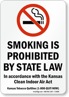 Kansas Smoking Prohibited Sign