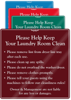 Help Keep Laundry Room Clean ShowCase Wall Sign