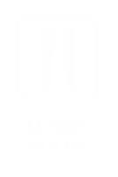 Lunch Room Engraved Sign with Symbol
