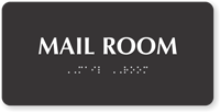 Mail Room Tactile Touch Braille Sign