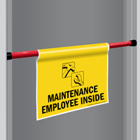 Maintenance Employee Door Barricade Sign
