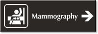 Mammography Engraved Sign, Breast Imaging Right Arrow Symbol