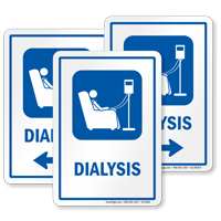 Dialysis Hospital Sign with Symbol