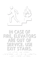In Fire use Stairs Not Elevator Sign