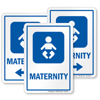Maternity Hospital Sign with Baby Symbol