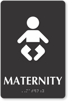 Maternity TactileTouch Braille Hospital Sign