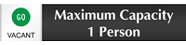 Maximum Capacity 1 Person SmartSliders Sign