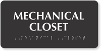 Tactile Touch Braille Mechanical Closet Sign