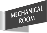 Mechanical Room Above Door Corridor Sign