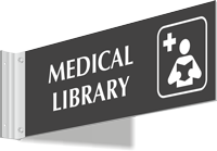 Medical Library Corridor Projecting Sign