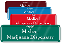 Medical Marijuana Dispensary ShowCase Sign, 3in. x 10in.