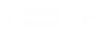 Medical Records Engraved Sign with Left Arrow Symbol
