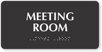 Meeting Room Tactile Touch Braille Sign