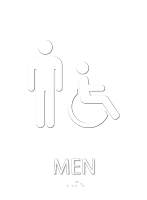 Men Bathroom, Men/Handicapped Sign