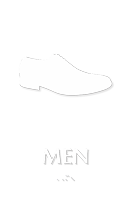 Men Shoes Braille Restroom Sign