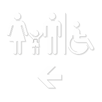 Men Women Child And Handicap Engraved Restroom Sign