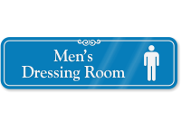 Men's Dressing Room ShowCase Wall Sign