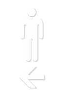 Men Restroom TactileTouch Directional Sign