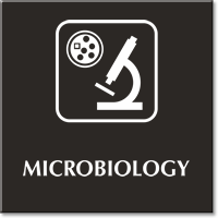Microbiology Engraved Hospital Sign