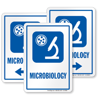 Microbiology Hospital Sign with Symbol