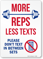 More Reps Less Texts; Please Don't Text in Between Sets