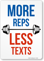 More Reps Less Texts with Clipart