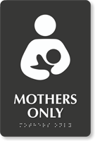 Mothers Only TactileTouch Braille Sign