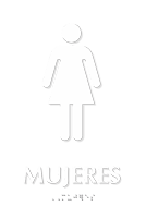 Mujeres Spanish Tactile Touch Braille Sign