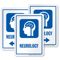 Neurology Sign with Brain, Spinal Cord, Nerves Symbol