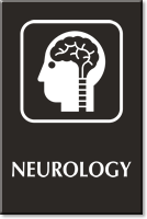 Neurology Engraved Sign, Brain, Spinal Cord, Nerves Symbol