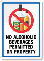 No Alcoholic Beverages Permitted on Property
