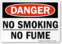 No Smoking No Fume Sign