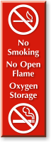 No Smoking No Open Flame Oxygen Storage Sign