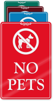 No Pets ShowCase Wall Sign