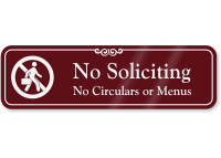 No Soliciting Graphic ShowCase™ Wall Sign