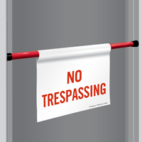 No Trespassing Door Barricade Sign