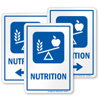 Nutrition Hospital Sign with Balanced Diet Symbol