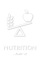 Nutrition TactileTouch Braille Sign with Balanced Diet Symbol