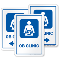 OB Clinic Obstetrician Hospital Sign