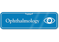 Ophthalmology Showcase Hospital Sign With Eye Symbol