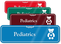Pediatrics Hospital Showcase Sign