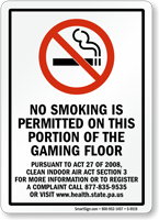 No Smoking Permitted On This Portion Sign
