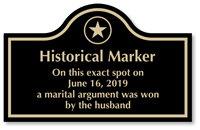 Personalized Engraved Historical Arch Marker