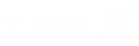Pharmacy Engraved Sign, Rx and Left Arrow Symbol