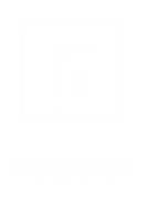 Pharmacy Engraved Hospital Sign with Rx Symbol