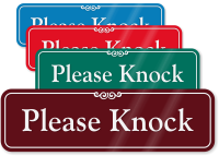Please Knock ShowCase™ Wall Sign