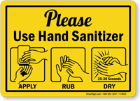 Please Use Hand Sanitizer Sign