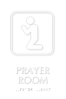 Prayer Room Symbol TactileTouch™ Sign with Braille