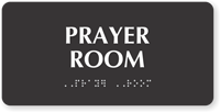 Prayer Room Tactile Touch Braille Sign