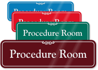 Procedure Room ShowCase Wall Sign